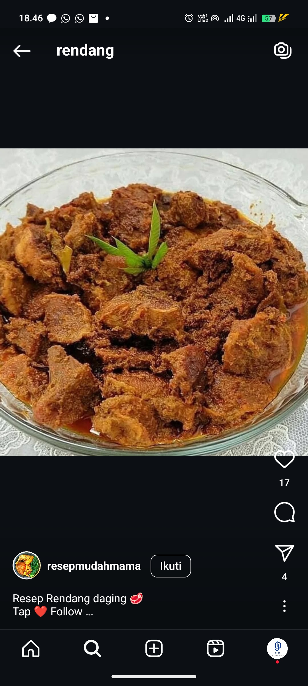 Resep Rendang Daging