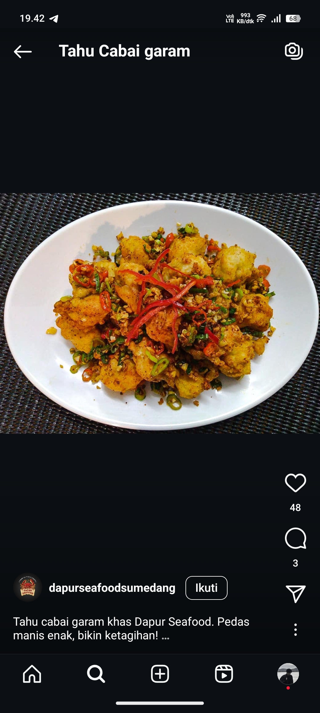 Tahu Cabai Gurih