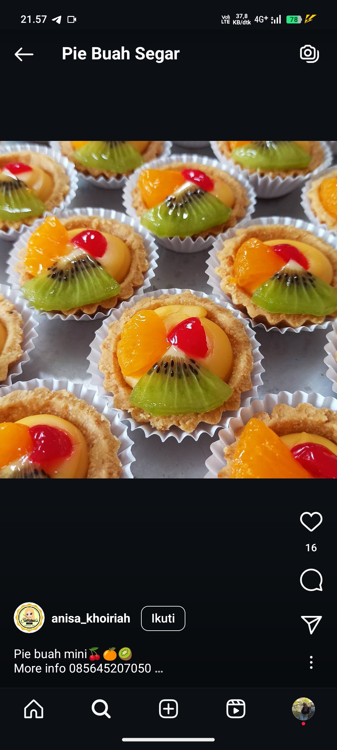 Pie Buah Segar