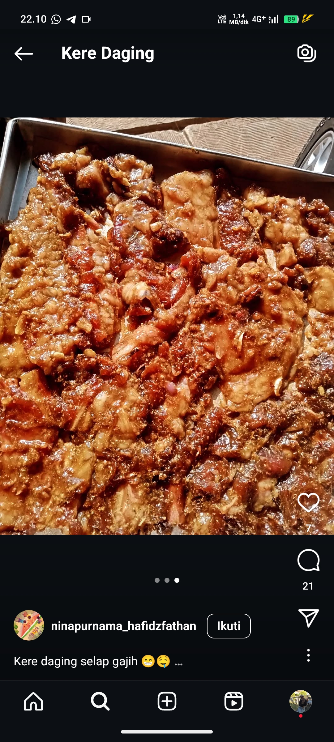 Dendeng Basah Kere Daging