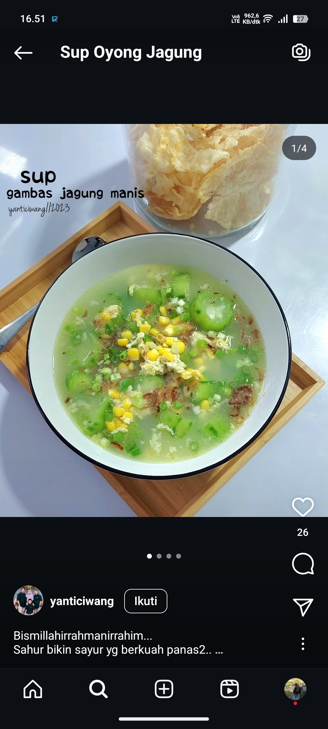 Sup Oyong Jagung