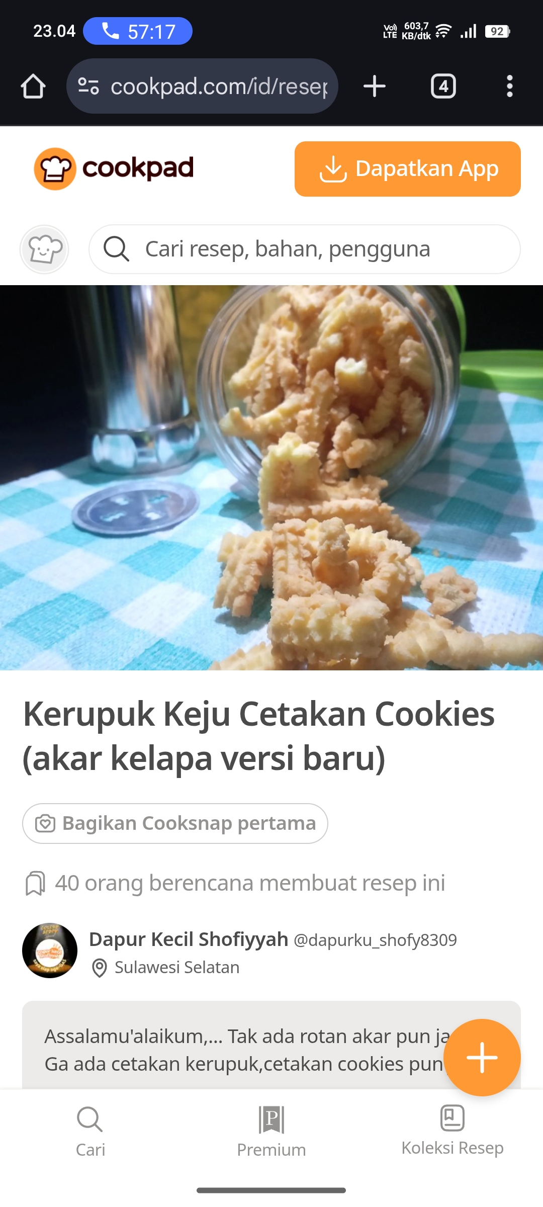Kerupuk Keju Cetakan Cookies