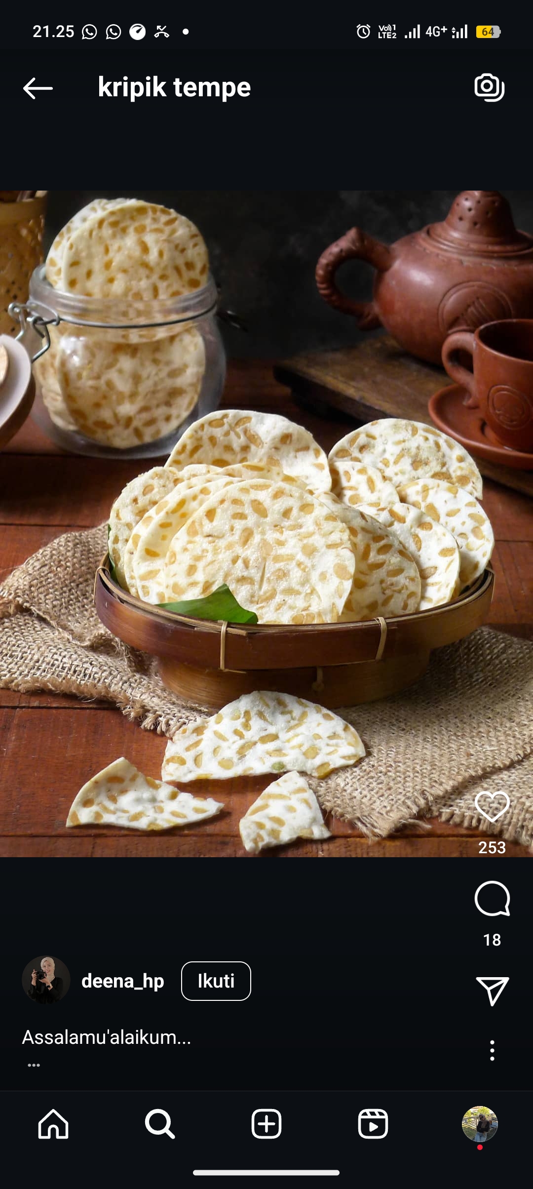 Kripik tempe enak