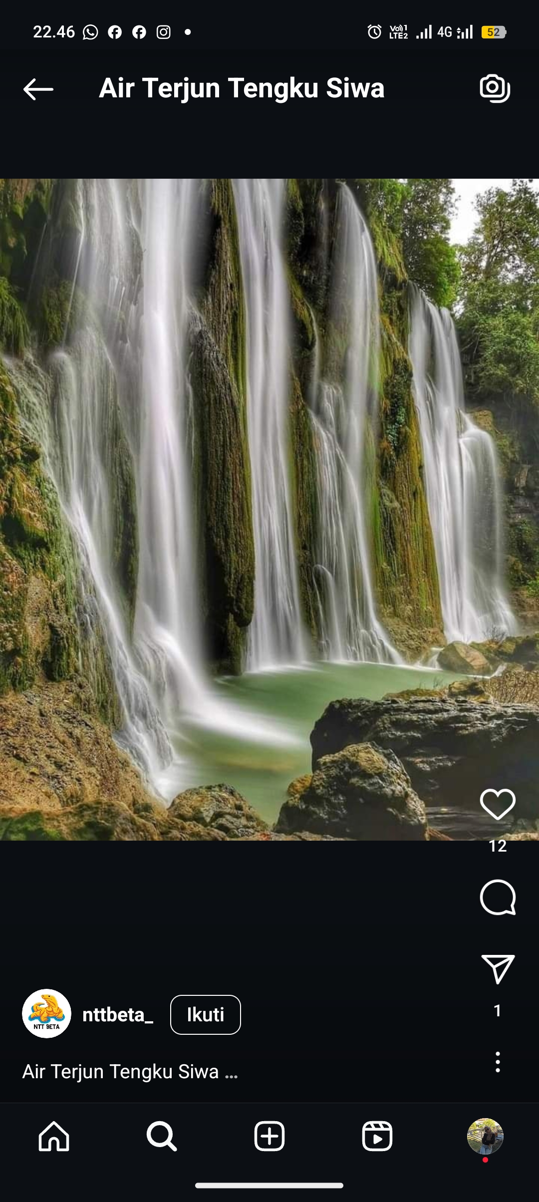Destinasi Wisata Air Terjun Tengku Siwa