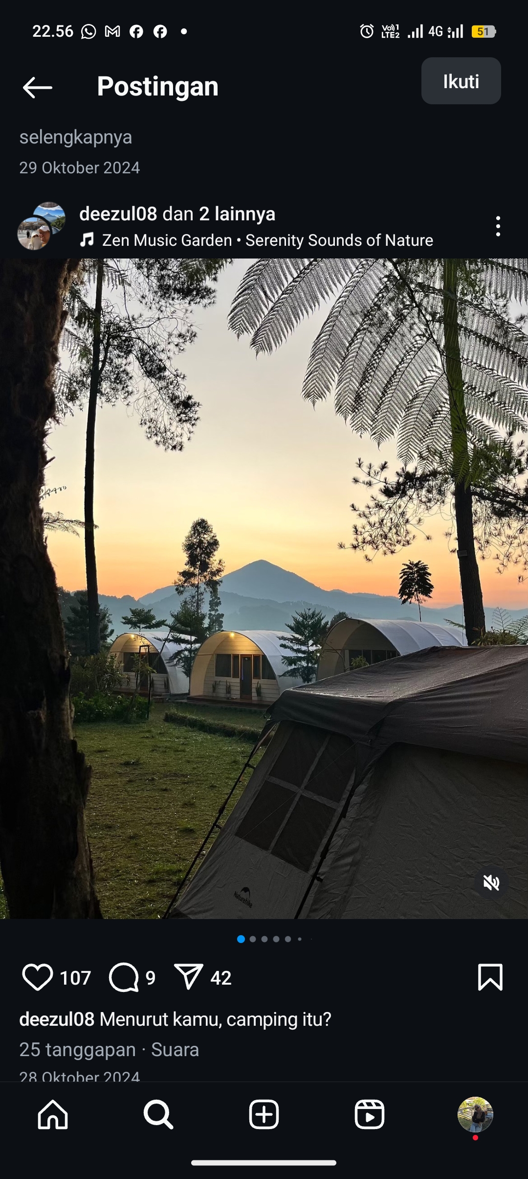 Camping Seru di Wisata Kebon Pines