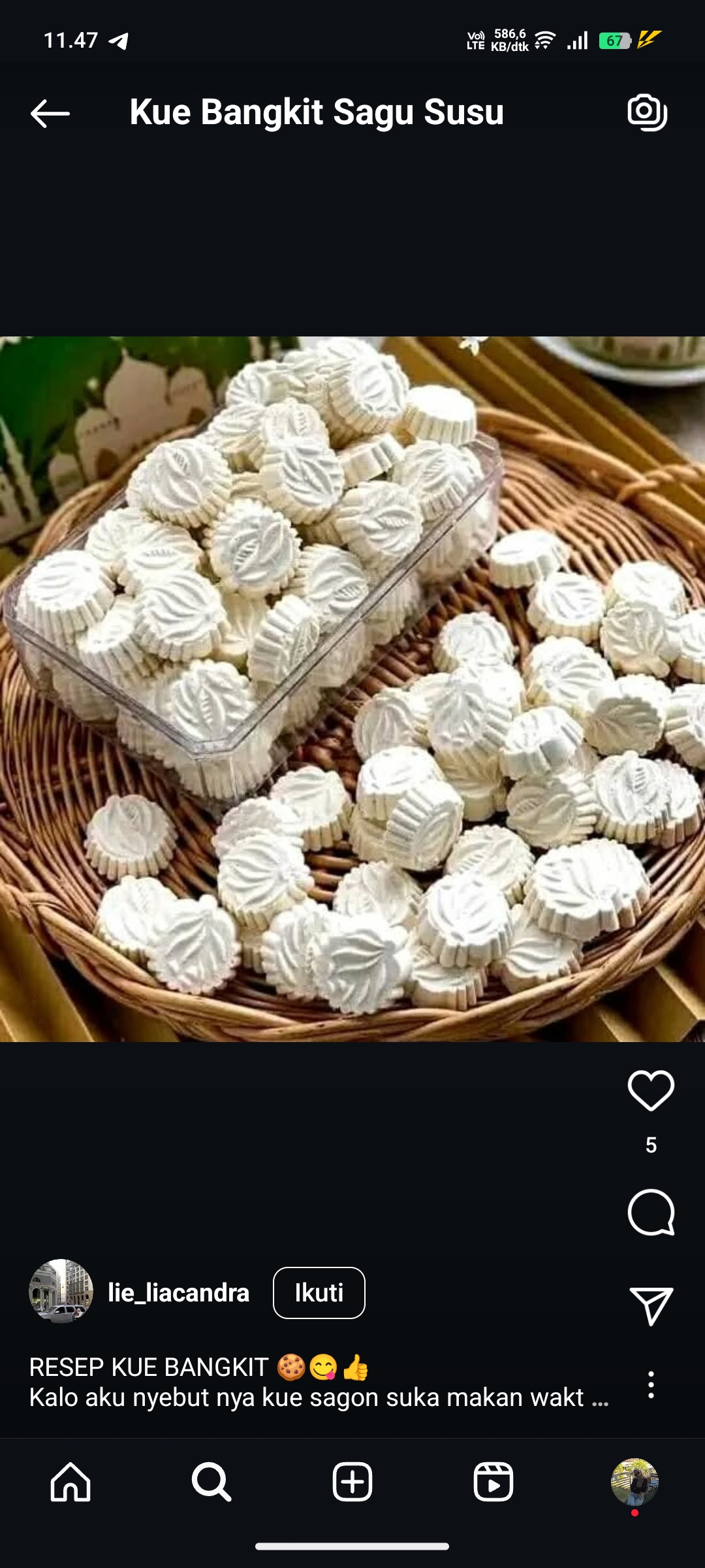 Kue Bangkit Sagu Susu