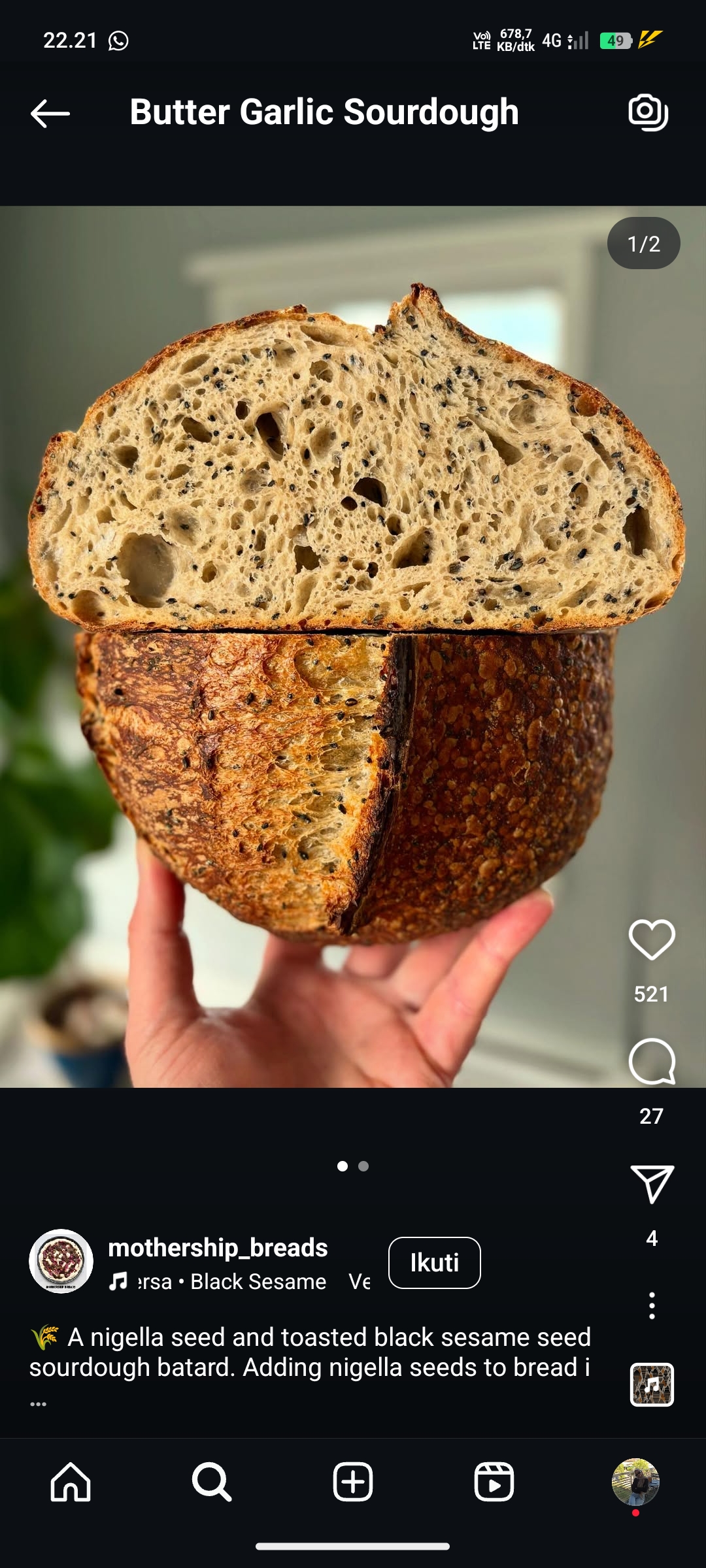Butter Garlic Sourdough