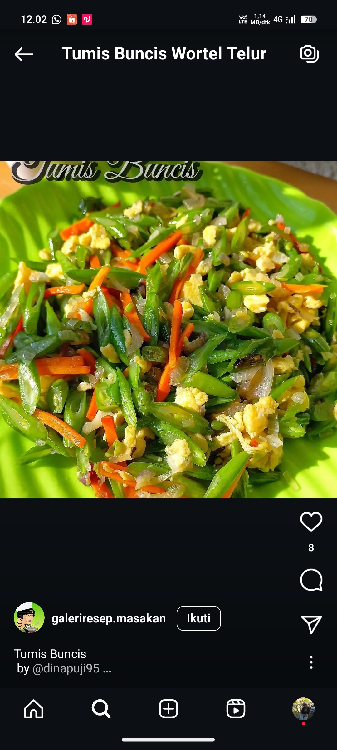 Tumis Buncis Wortel Telur