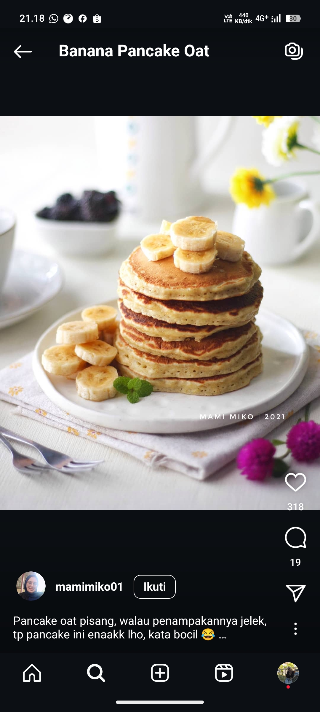 Banana Pancake Oat