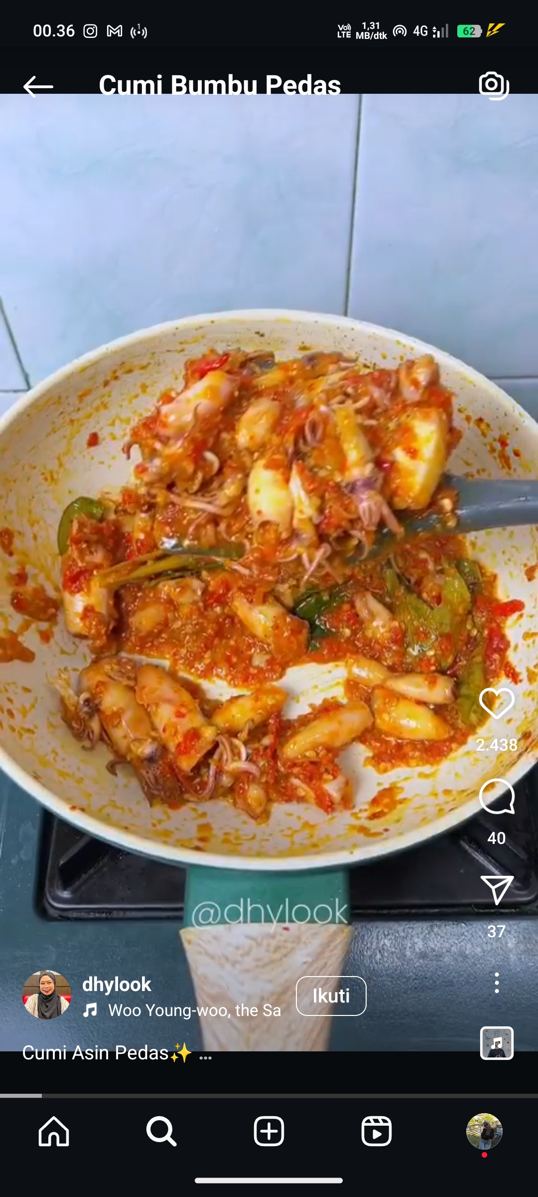 Cumi Bumbu Pedas Medok
