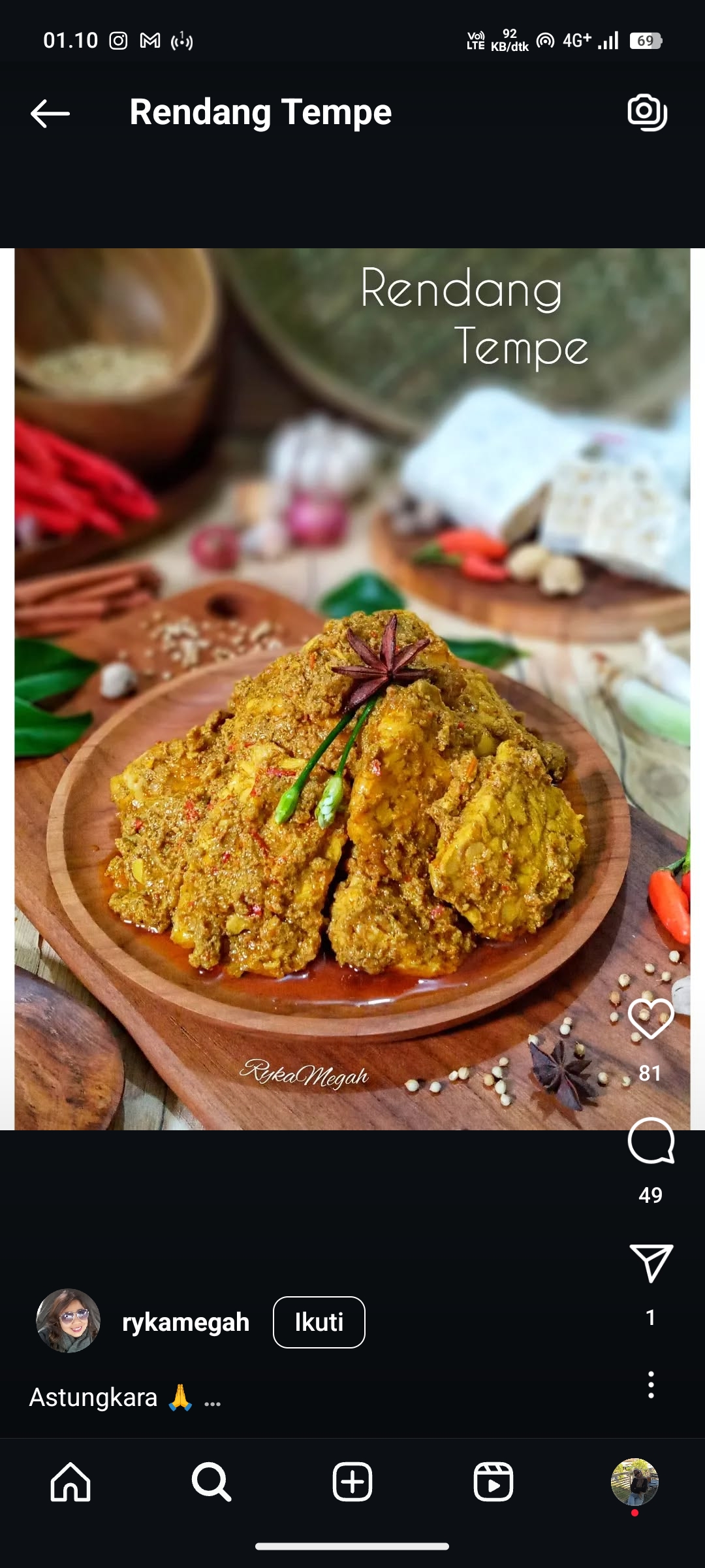 Rendang Tempe
