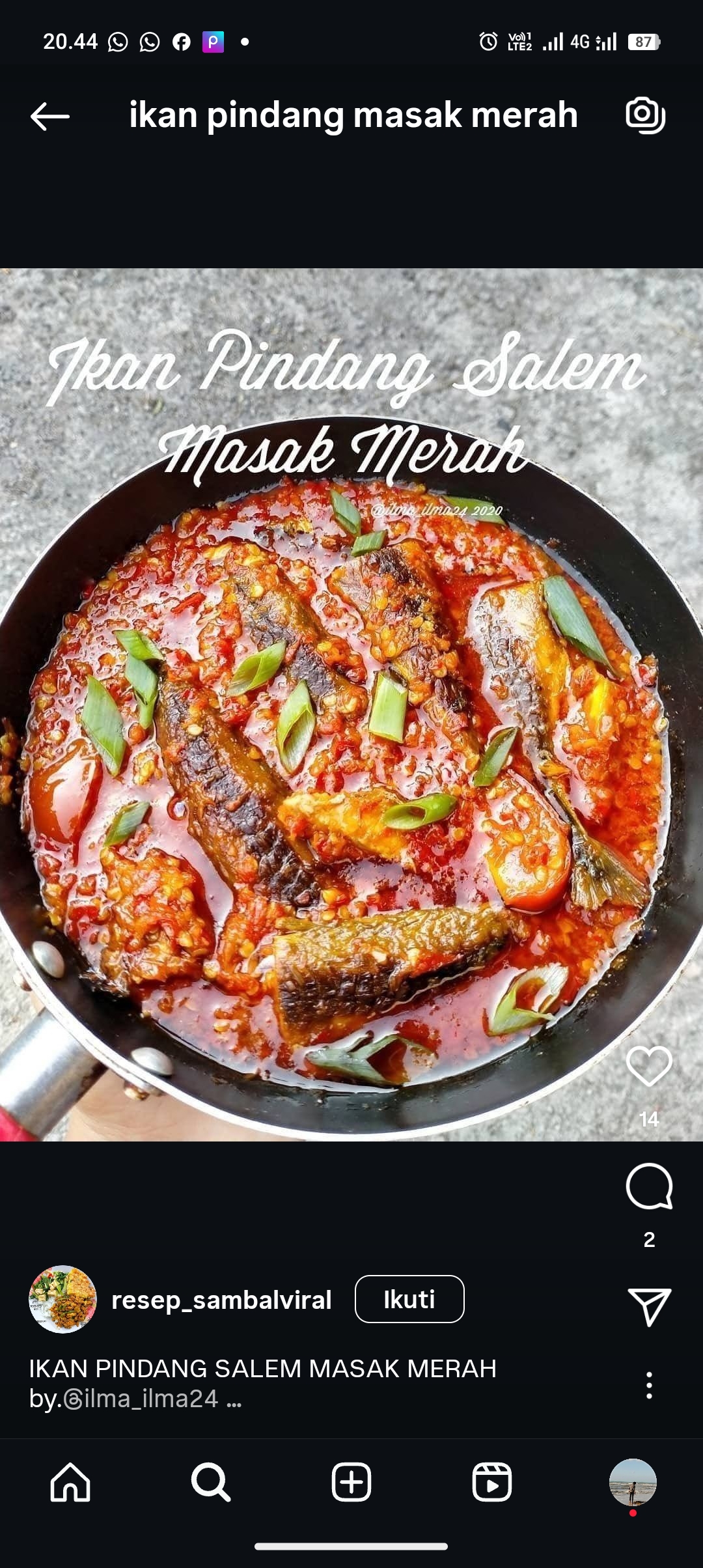 Ikan Pindang Masak Merah