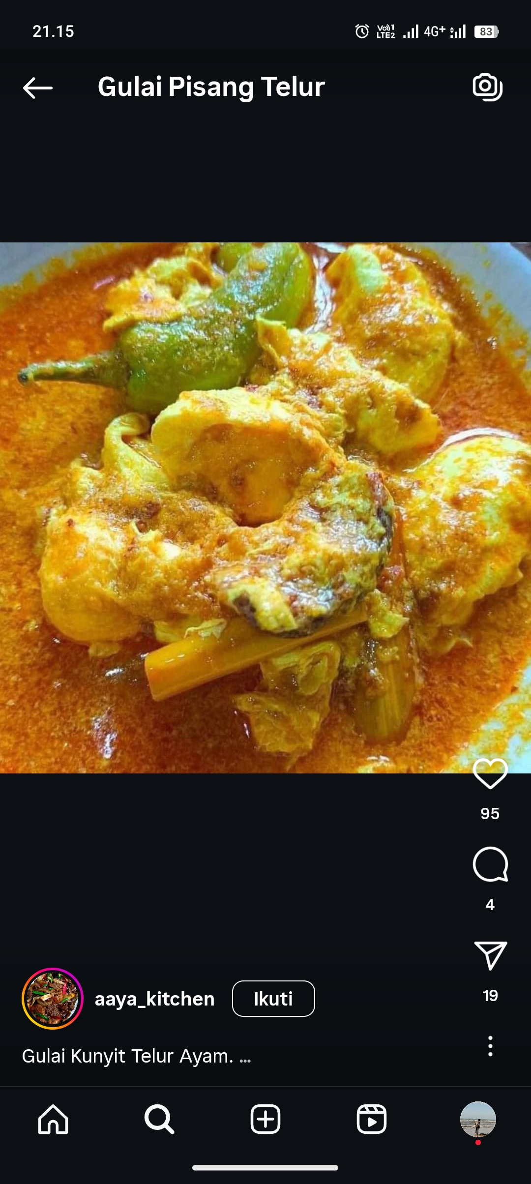 Resep gulai telur
