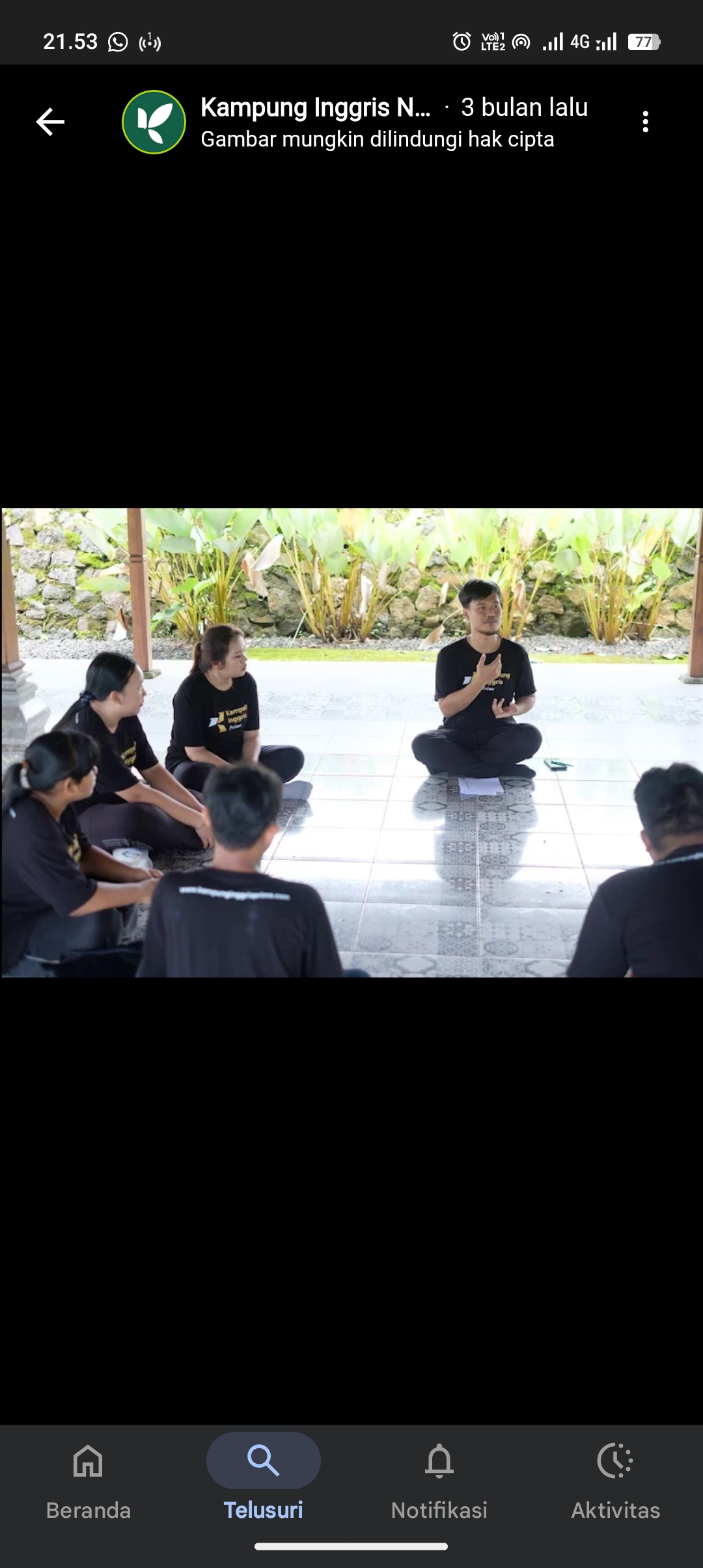 Salah satu kegiatan Kampung Inggris Nature