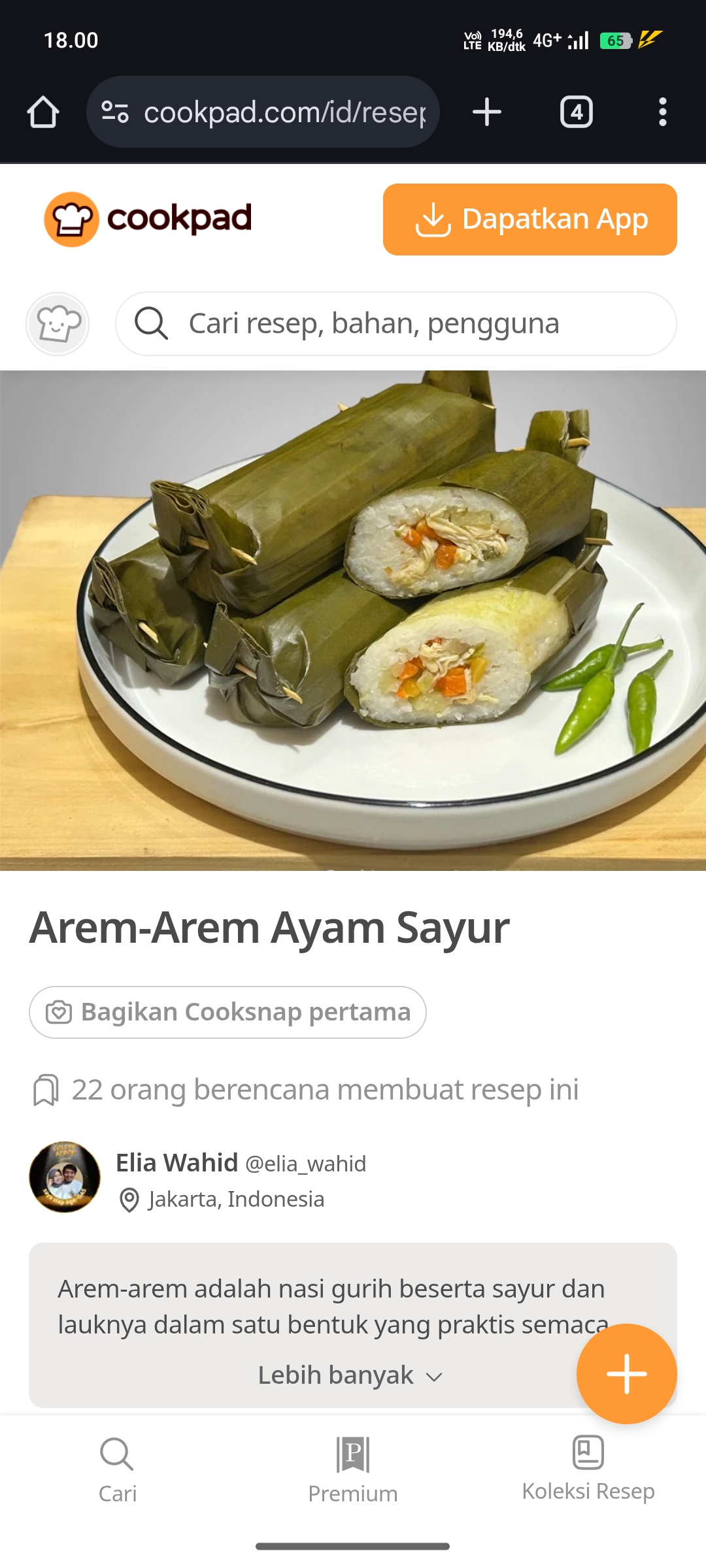Lontong Isi Ayam Sayur