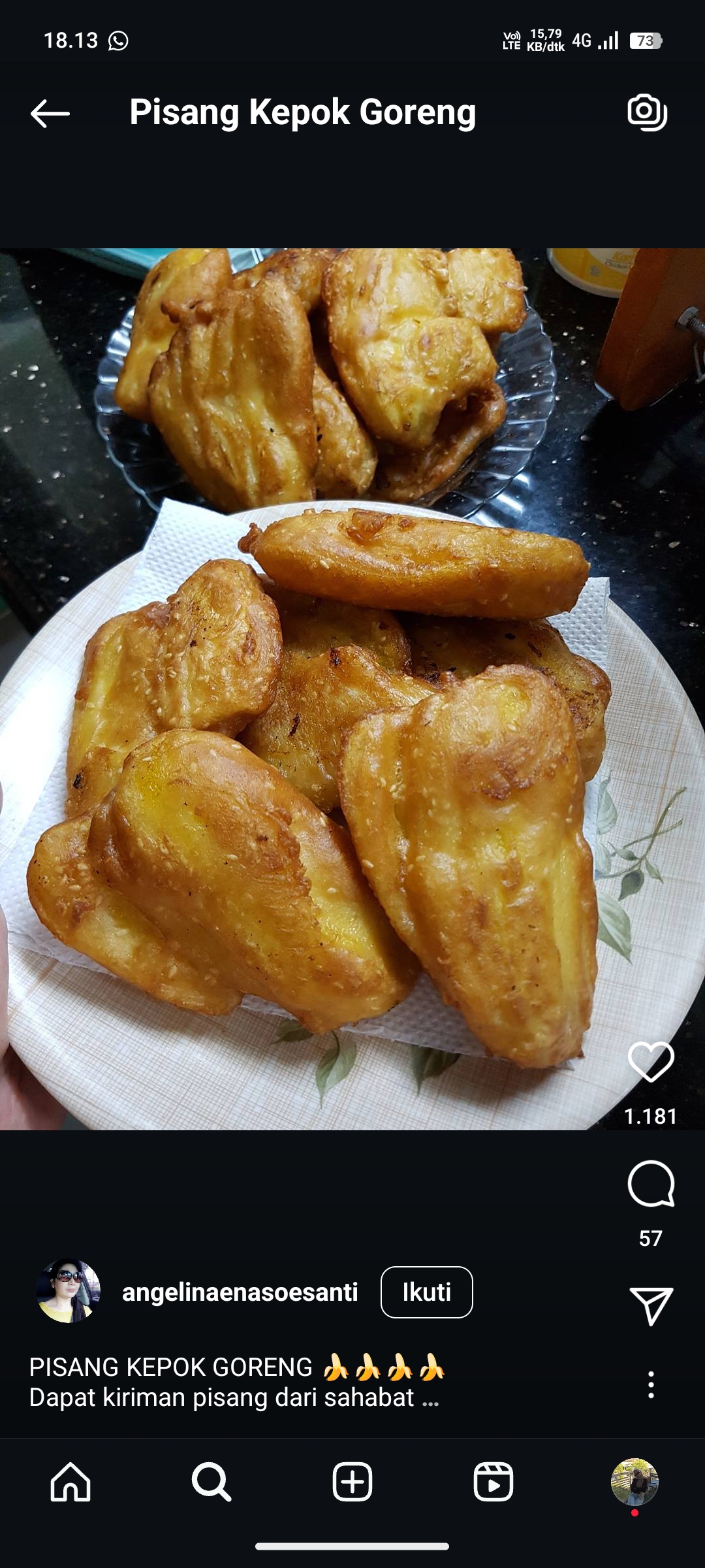 Pisang Kepok Goreng