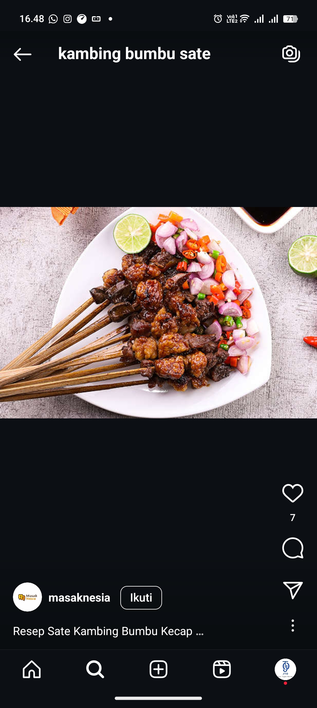 Resep sate kambing