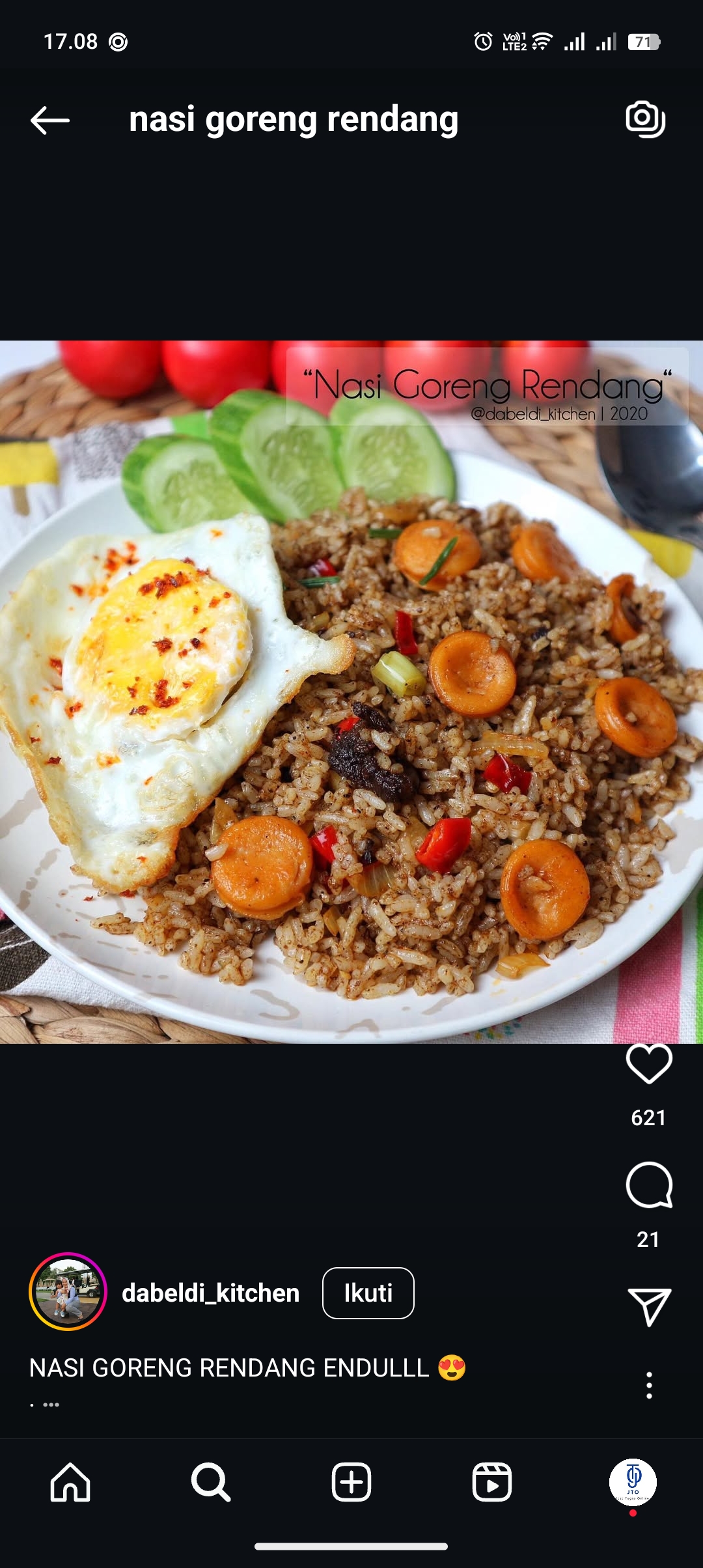 Resep nasi goreng rendang
