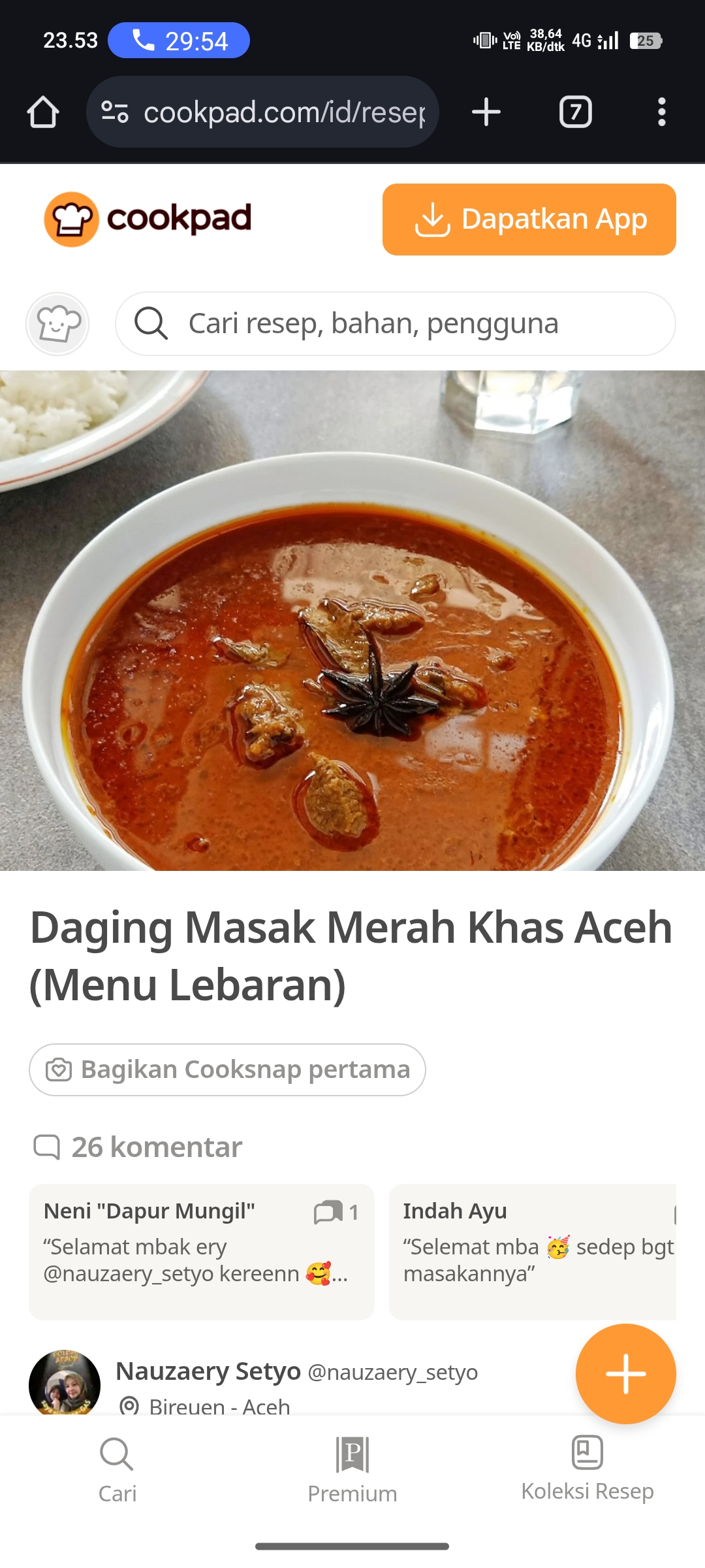 Daging Masak Merah Khas Aceh