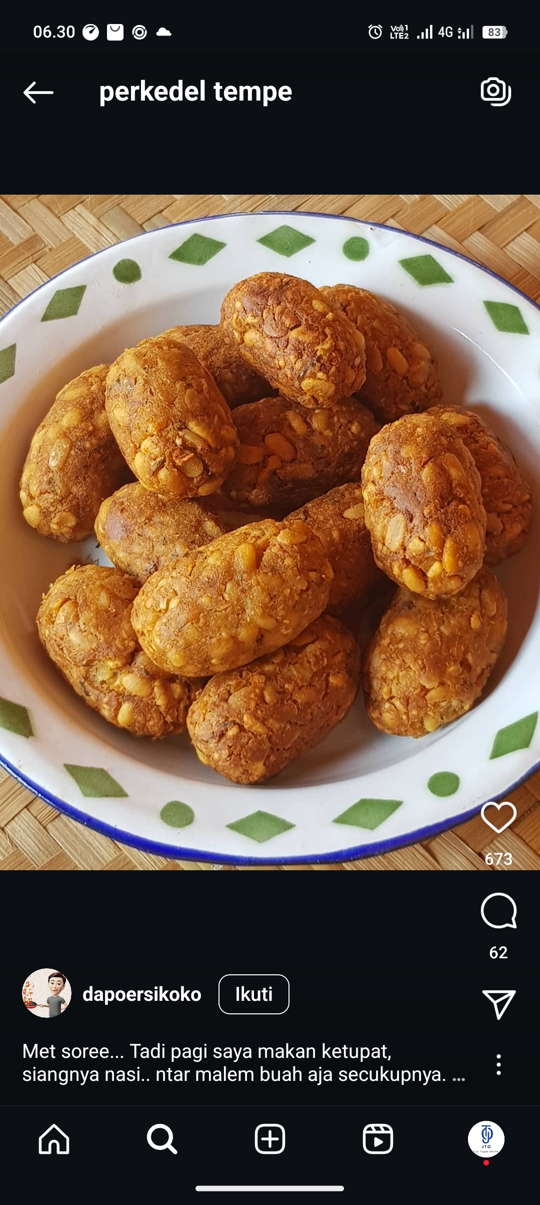 Resep perkedel tempe