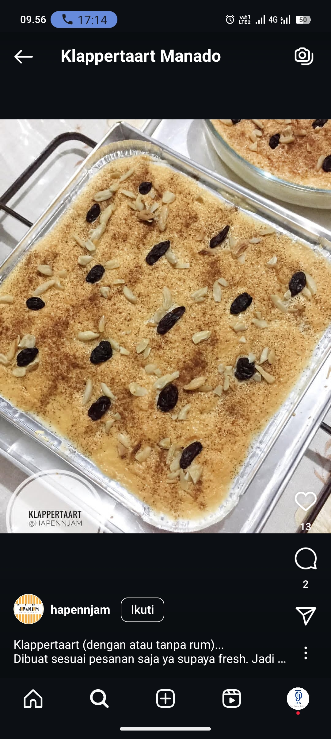 Klappertaart Manado