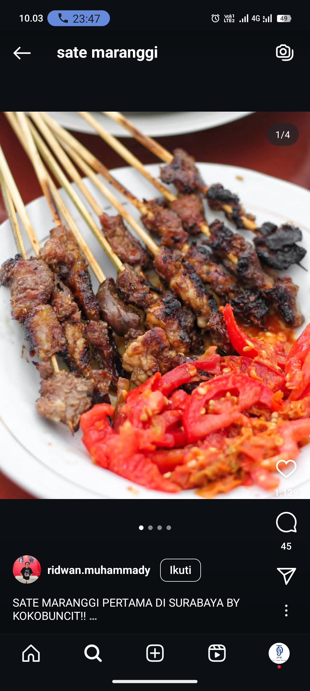 Resep sate maranggi daging kurban