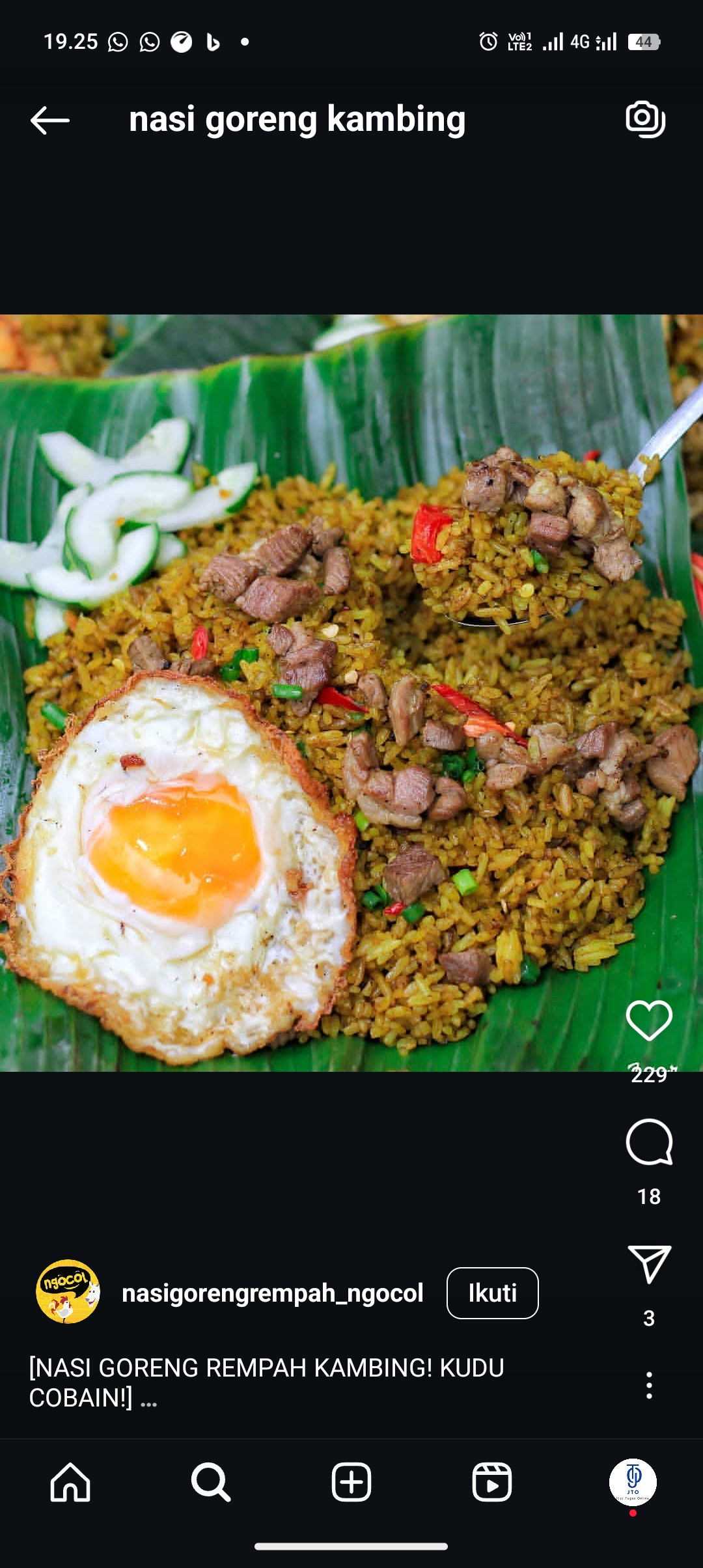 Resep nasi goreng kambing