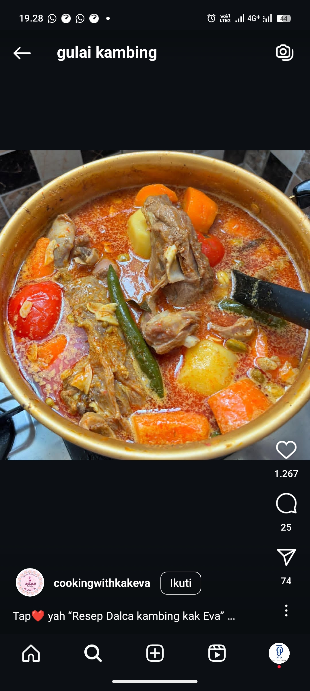 Resep gulai kambing