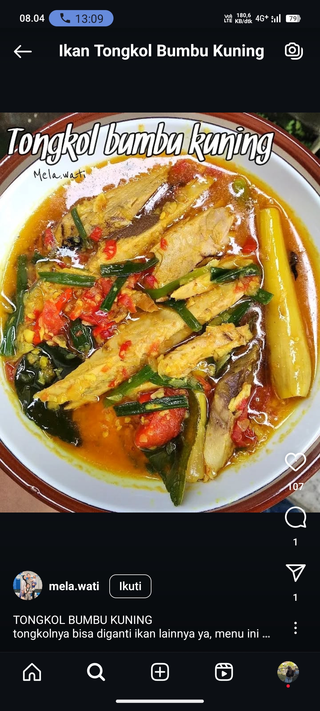 Ikan Tongkol Bumbu Kuning