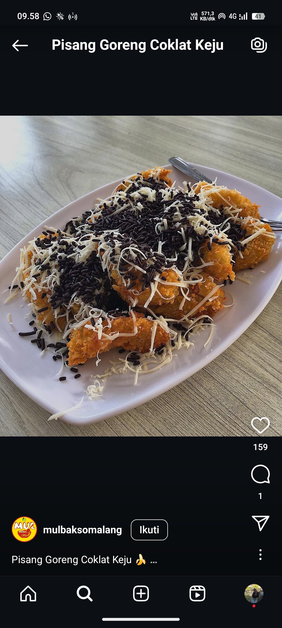 Pisang Goreng Coklat Keju