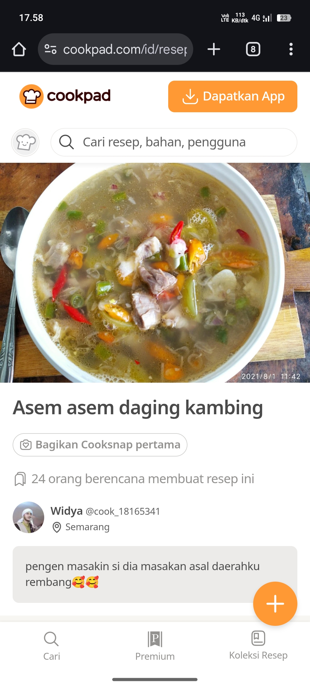Ilustrasi Kambing Masak Asam Pedas