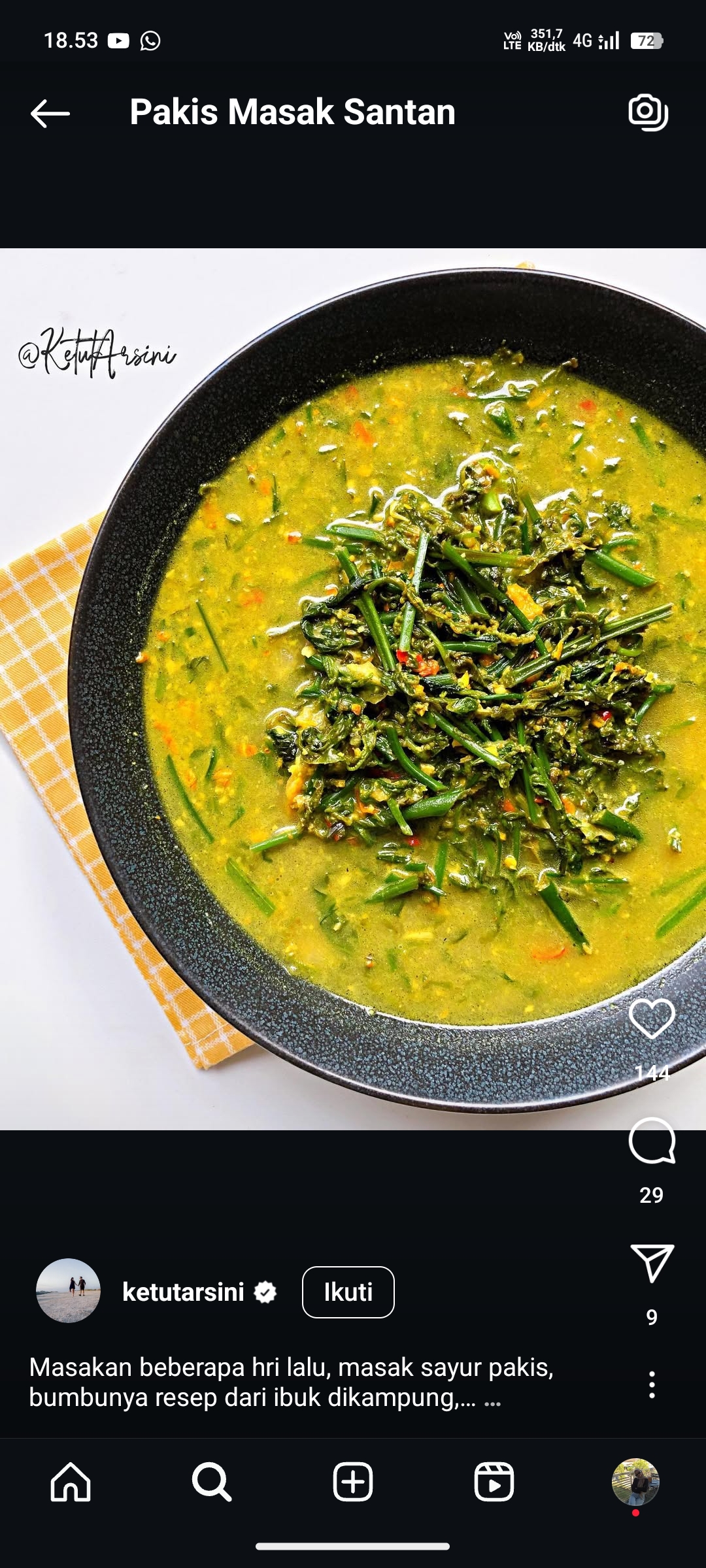 Pakis Masak Santan
