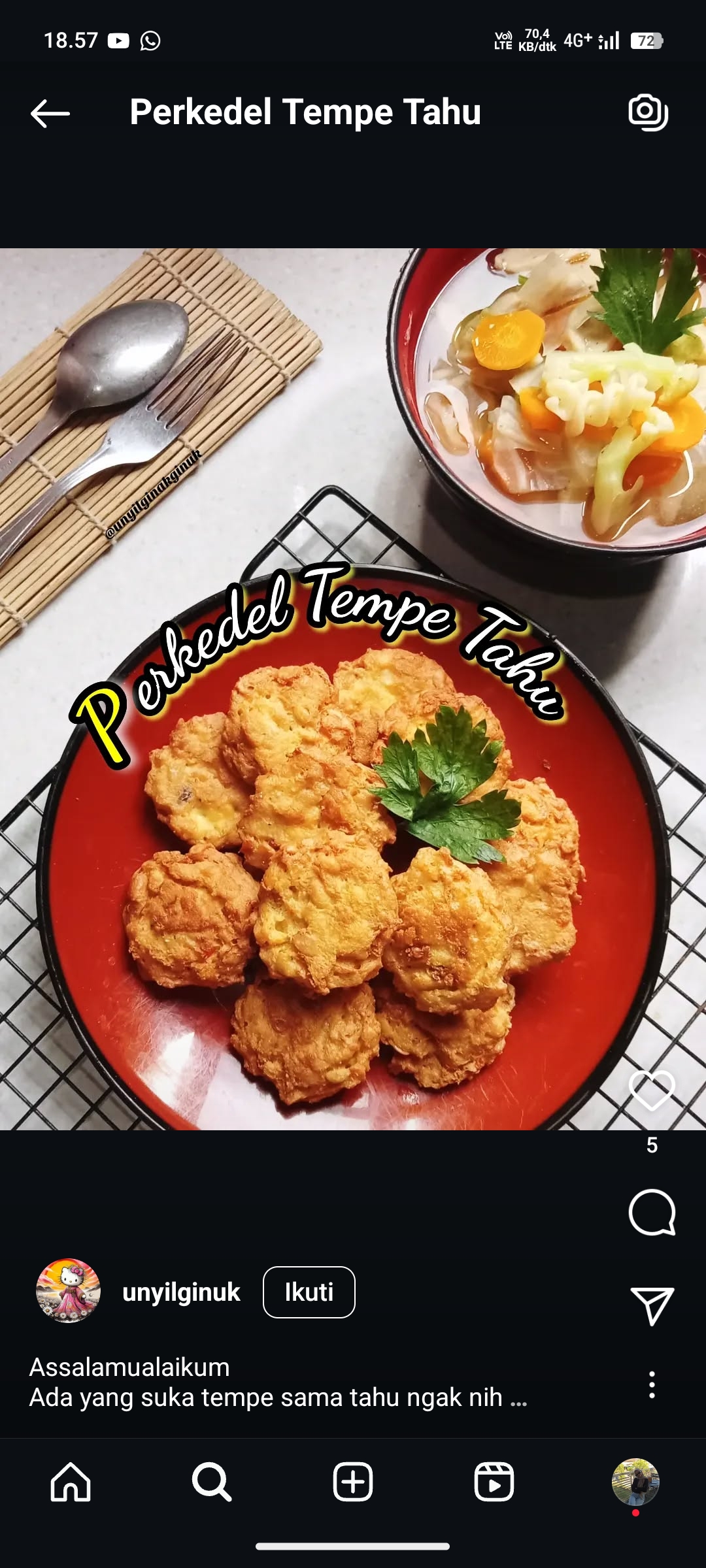 Perkedel Tempe Tahu