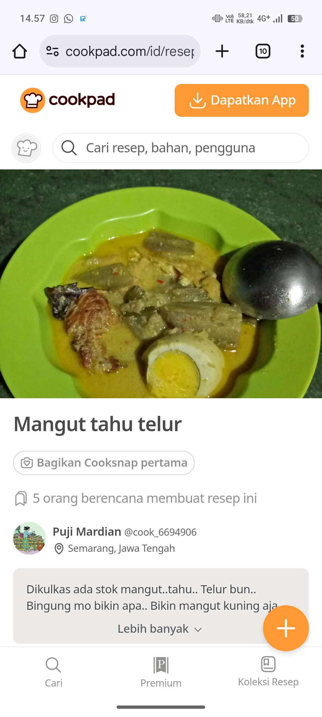 Mangut Tahu Telur