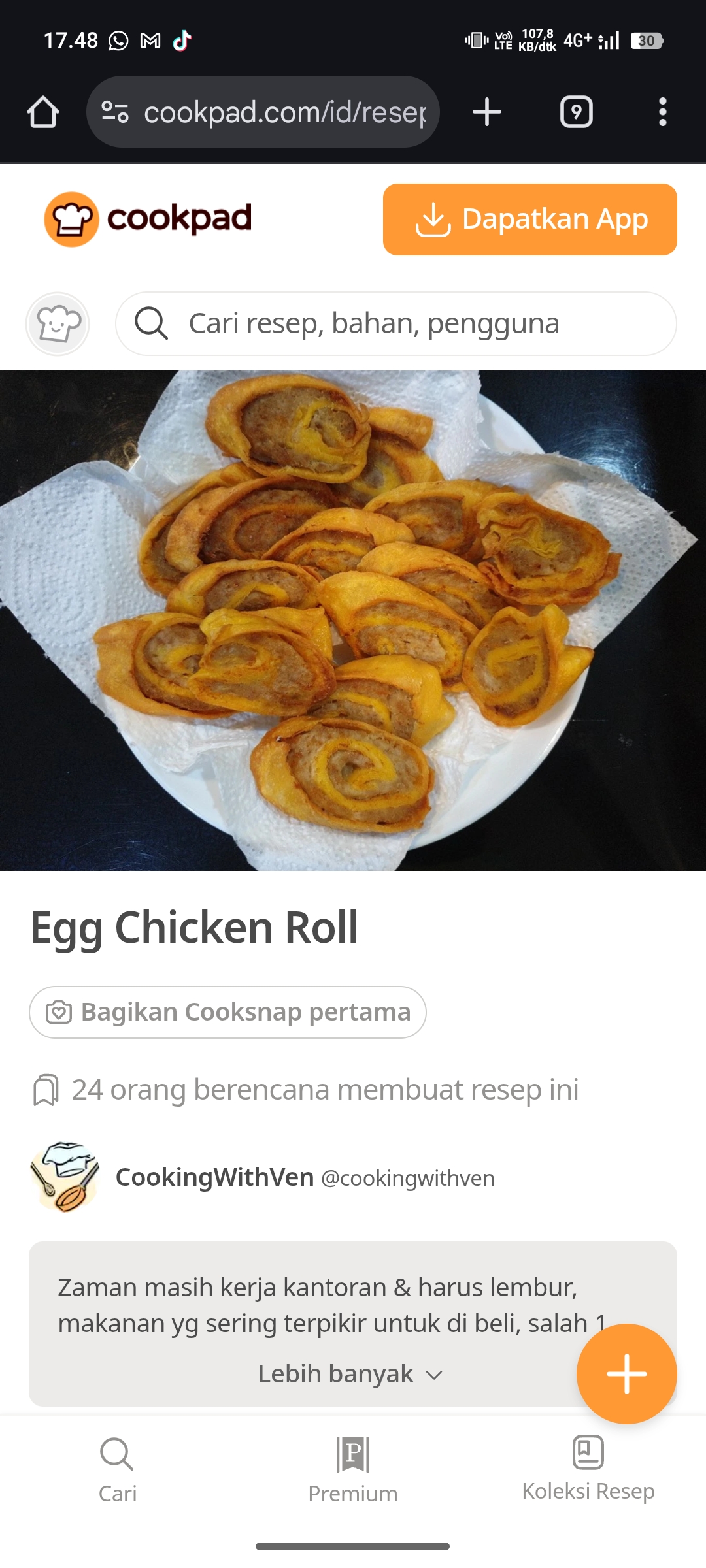 Chicken Egg Roll Isi Ayam Cincang