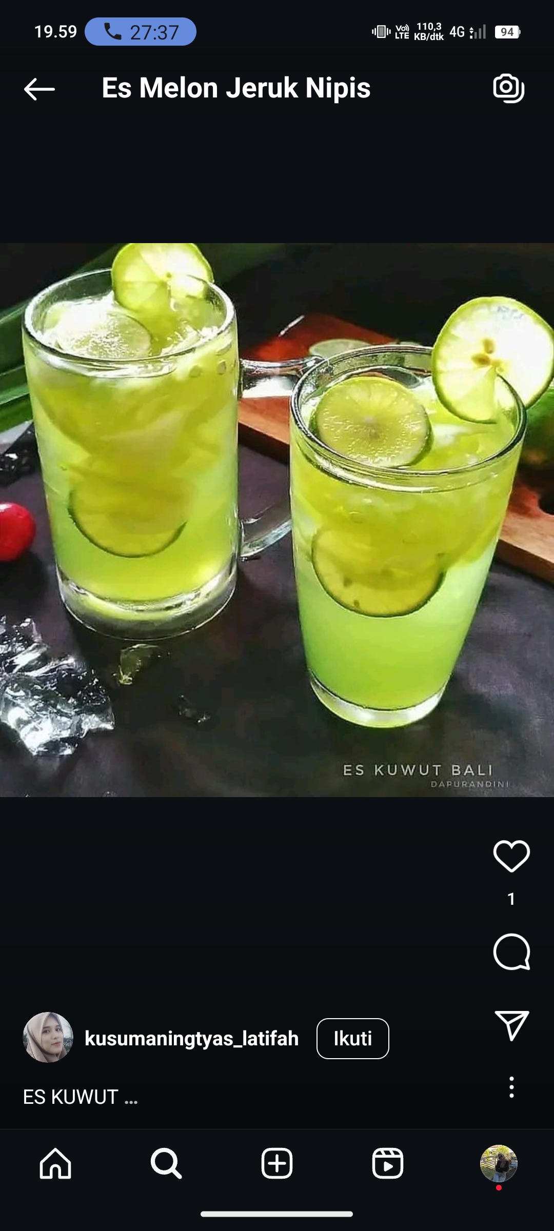 Es Melon Jeruk Nipis