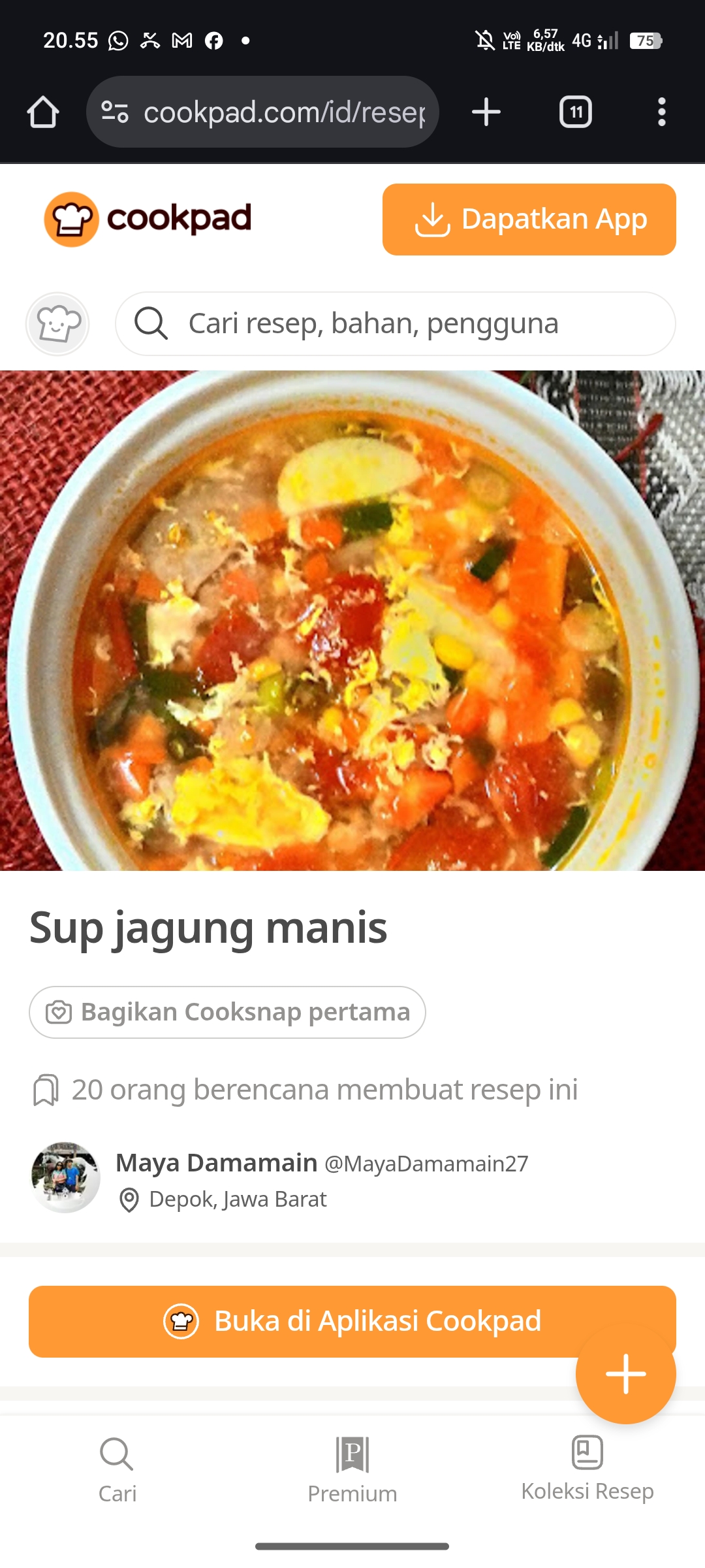 Sup Jagung Manis Pedas