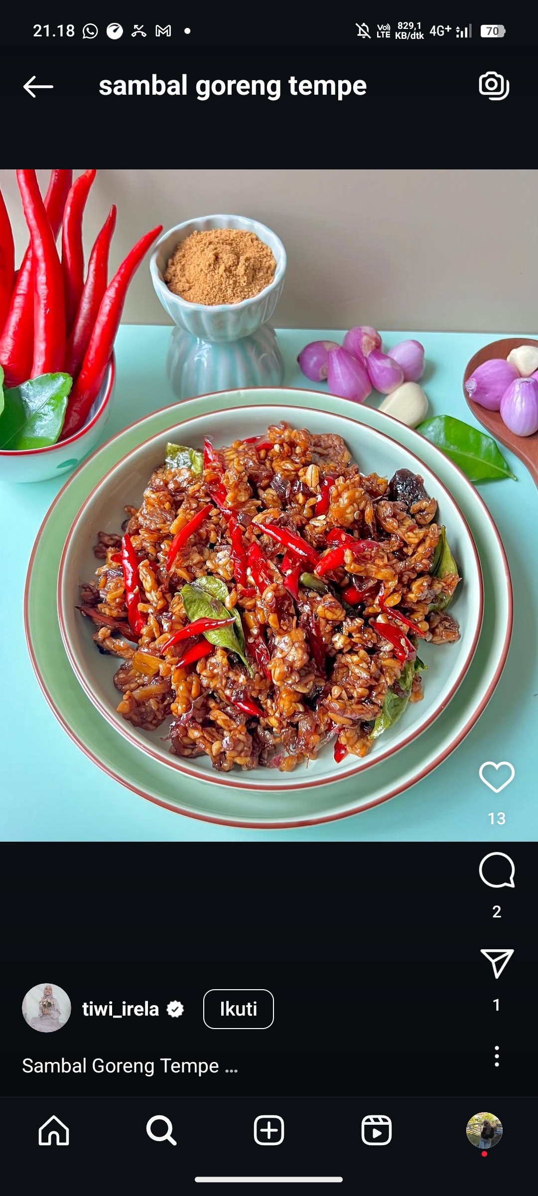 Sambal Goreng Tempe