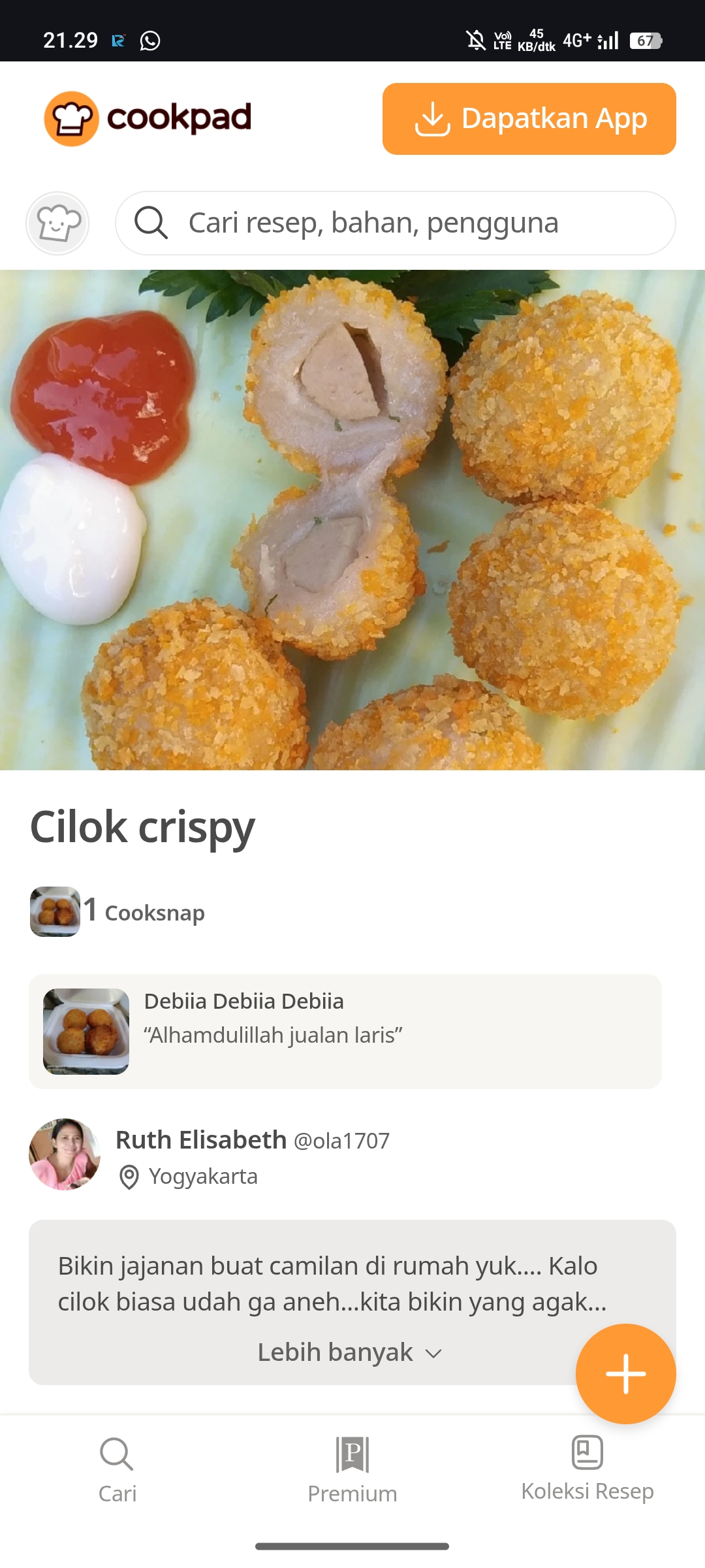 Cilok Crispy Isi Sosis