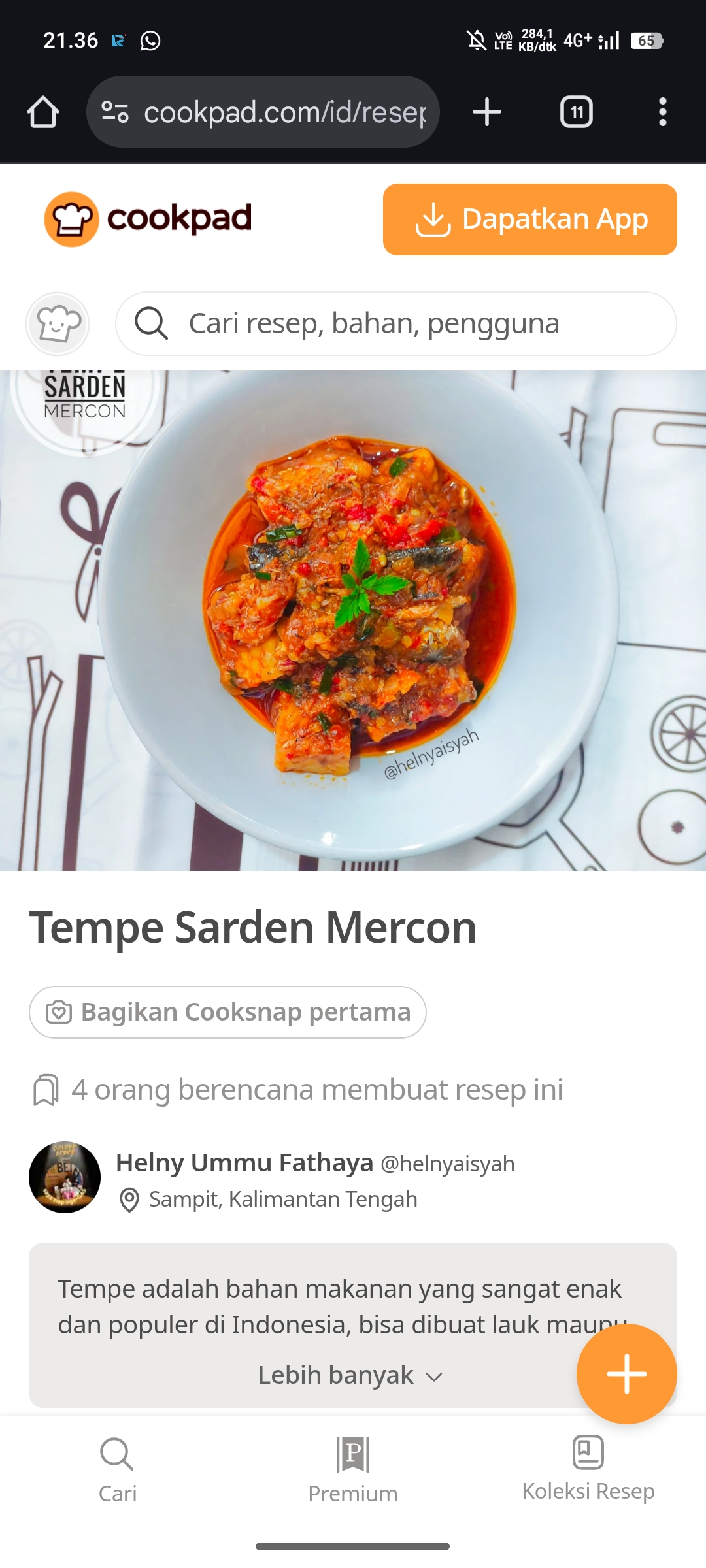 Tempe Bumbu Sarden