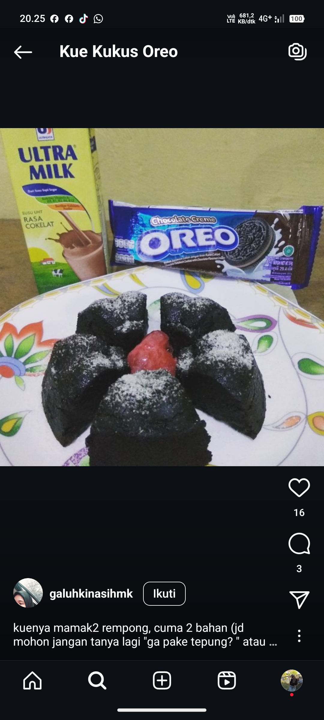 Kue Kukus Oreo