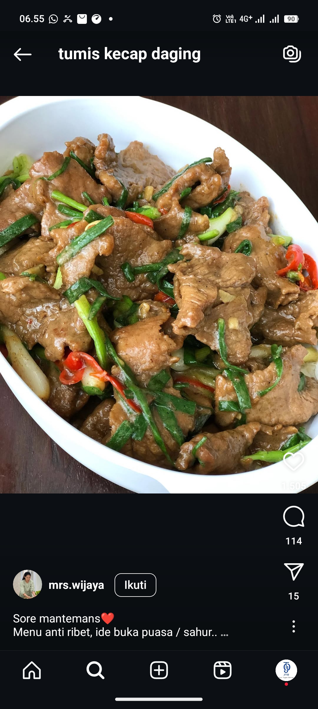 Tumis Kecap Daging Kurban