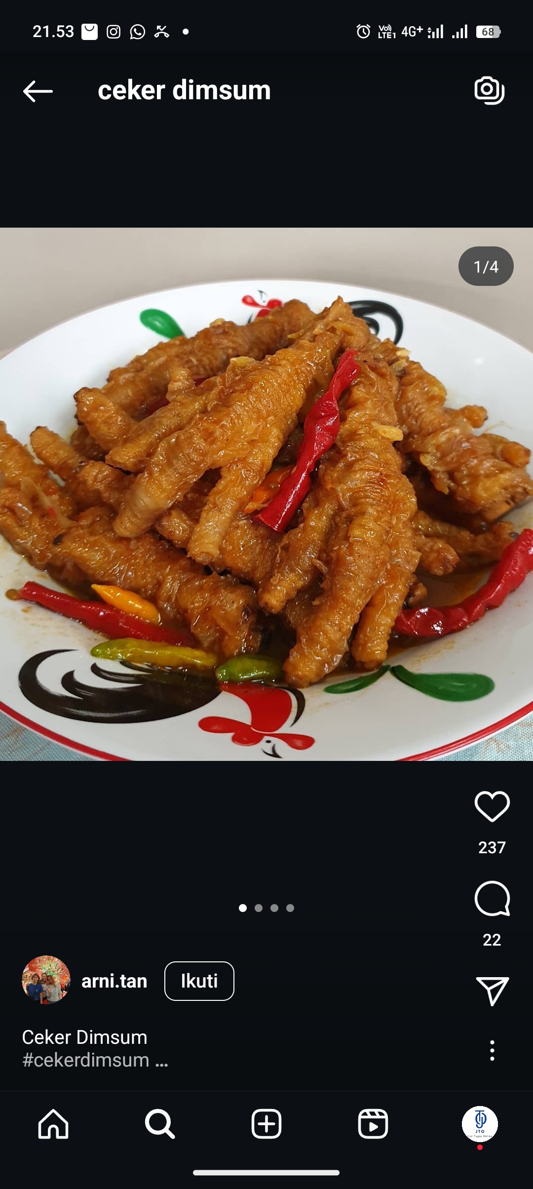 Resep Ceker Dimsum yang bikin ngiler