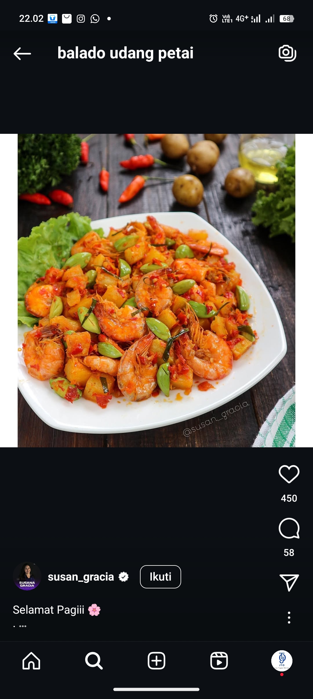 Resep Balado Udang Petai