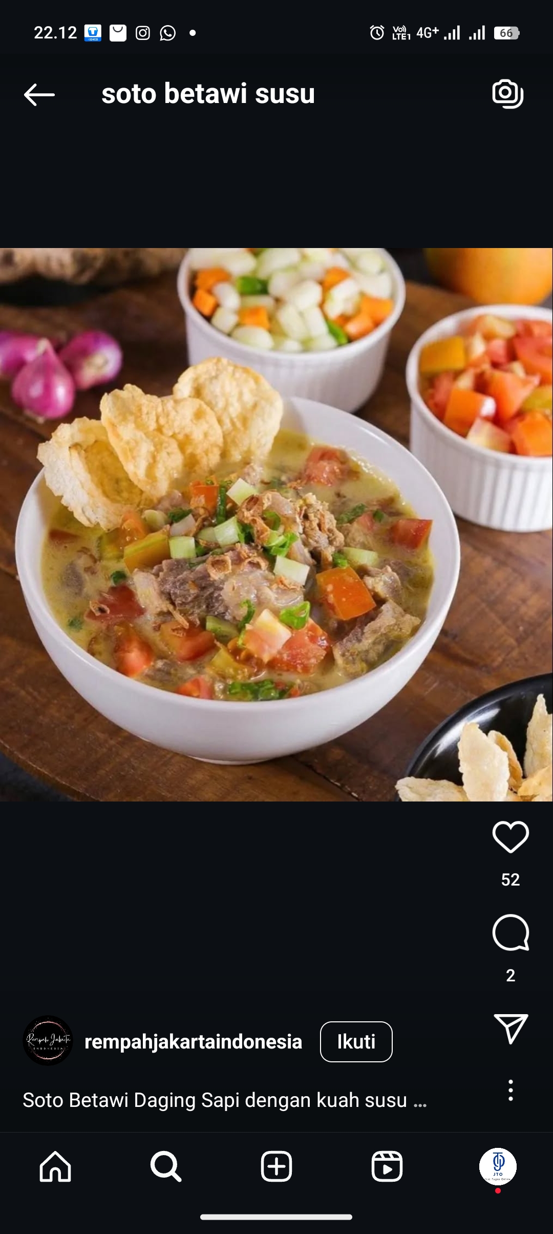 Resep soto Betawi Susu