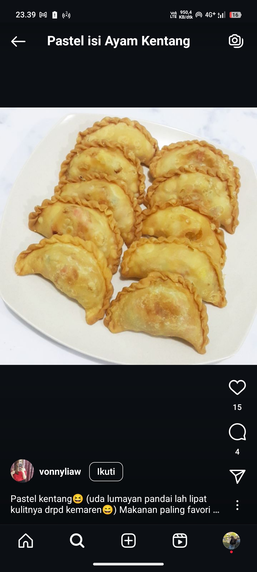 Pastel Ayam Kentang