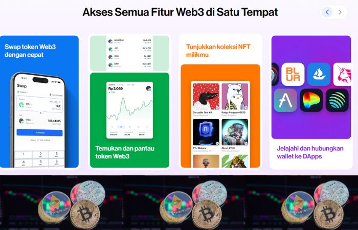 Peramban dApp menyediakan antarmuka pengguna untuk mengakses aplikasi yang  Terdesentralisasi antara pengguna ke jaringan blockchain atau dunia cryptocurrency.