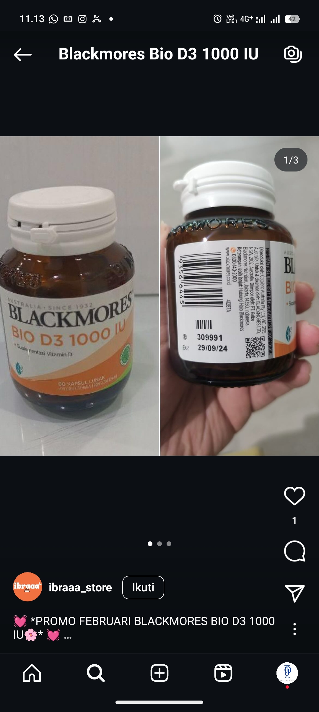 Kenali manfaat dan resiko Blackmores Bio D3 1000 IU