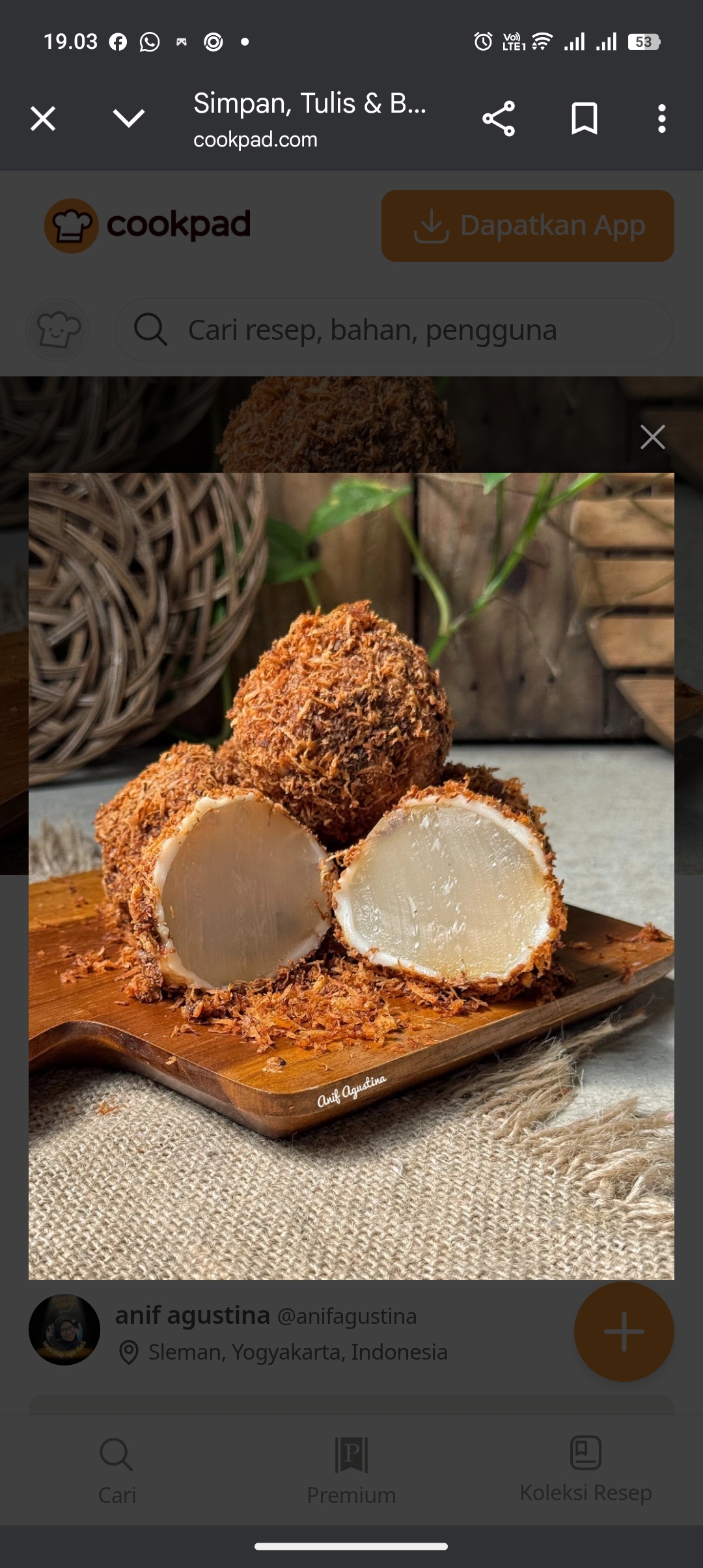 Resep mochi kelapa