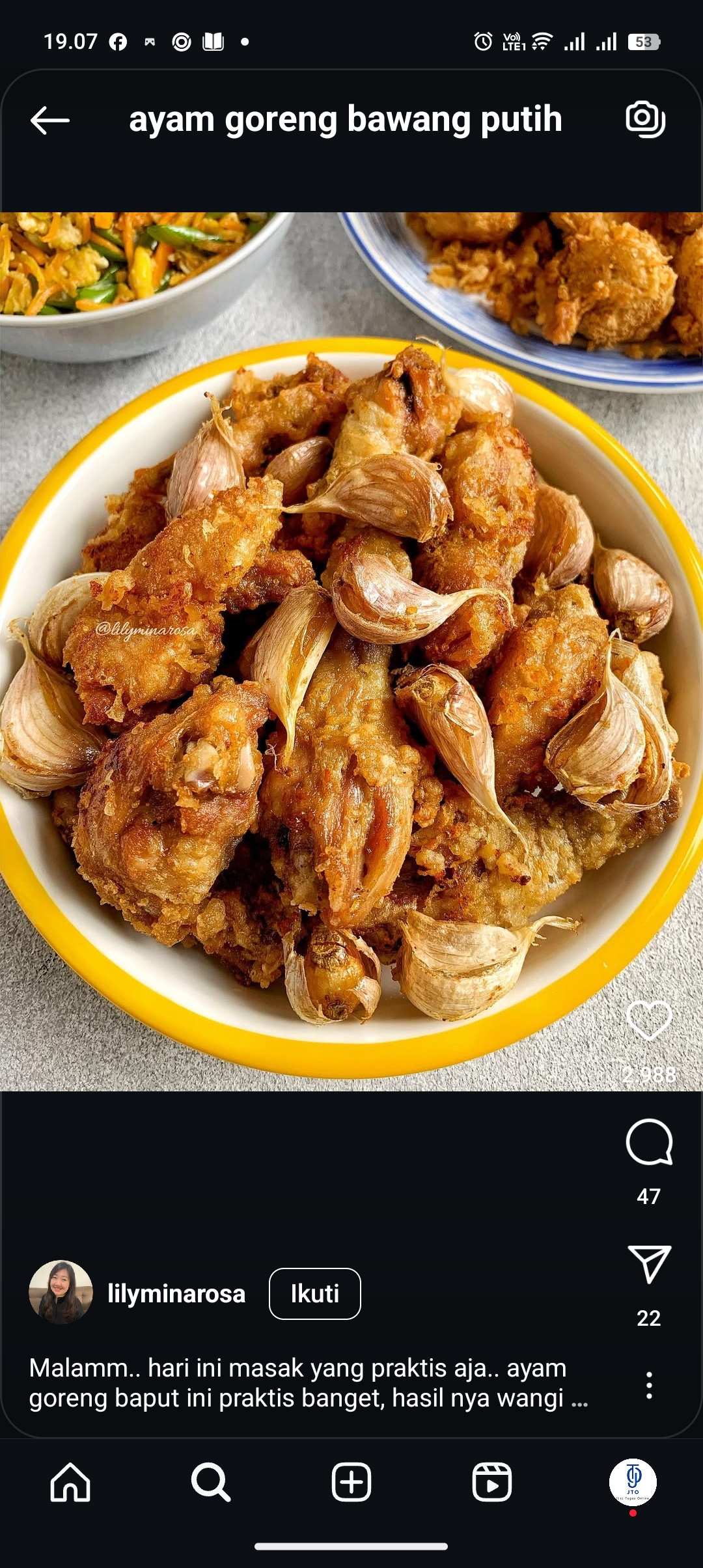 Resep ayam goreng bawang putih yang mudah dibuat